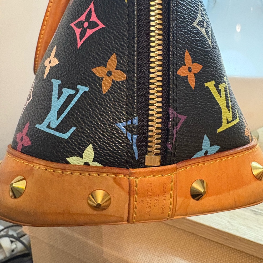 Takashi Murakami X Louis Vuitton Black Monogram Multicolor Alma PM - Picture 9 of 14